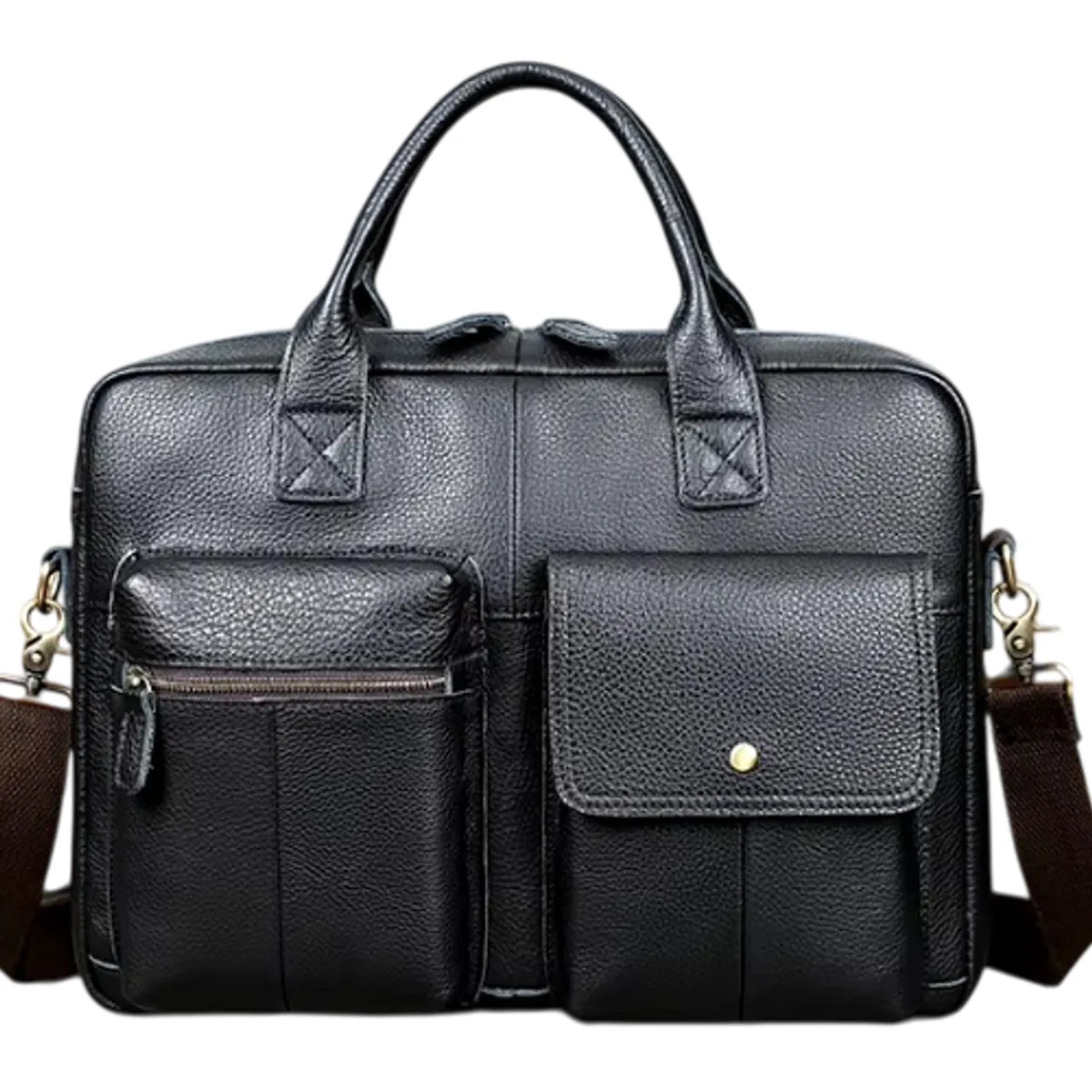 GENERICO - Morral Maletin de Cuero Genuino Patmos 7212 Hombres