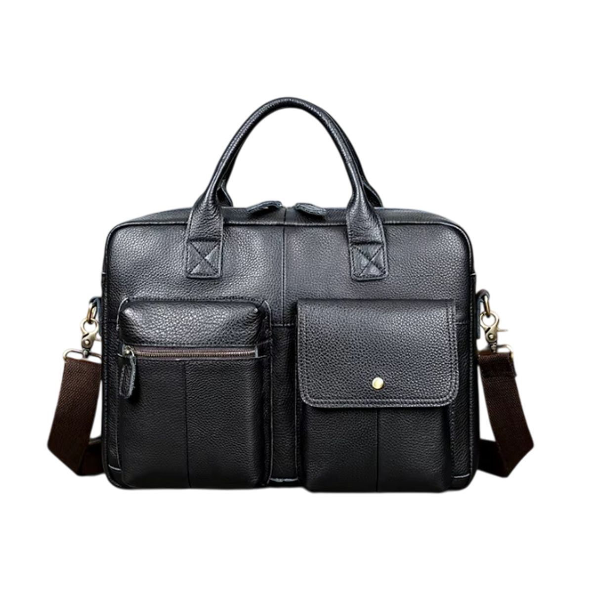 GENERICO - Morral Maletin de Cuero Genuino Patmos 7212 Hombres