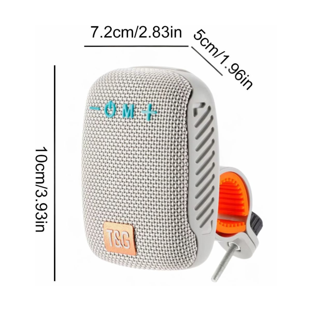 GENERICO - Parlante para bicicleta altavoz inalámbrico Bluetooth color gris