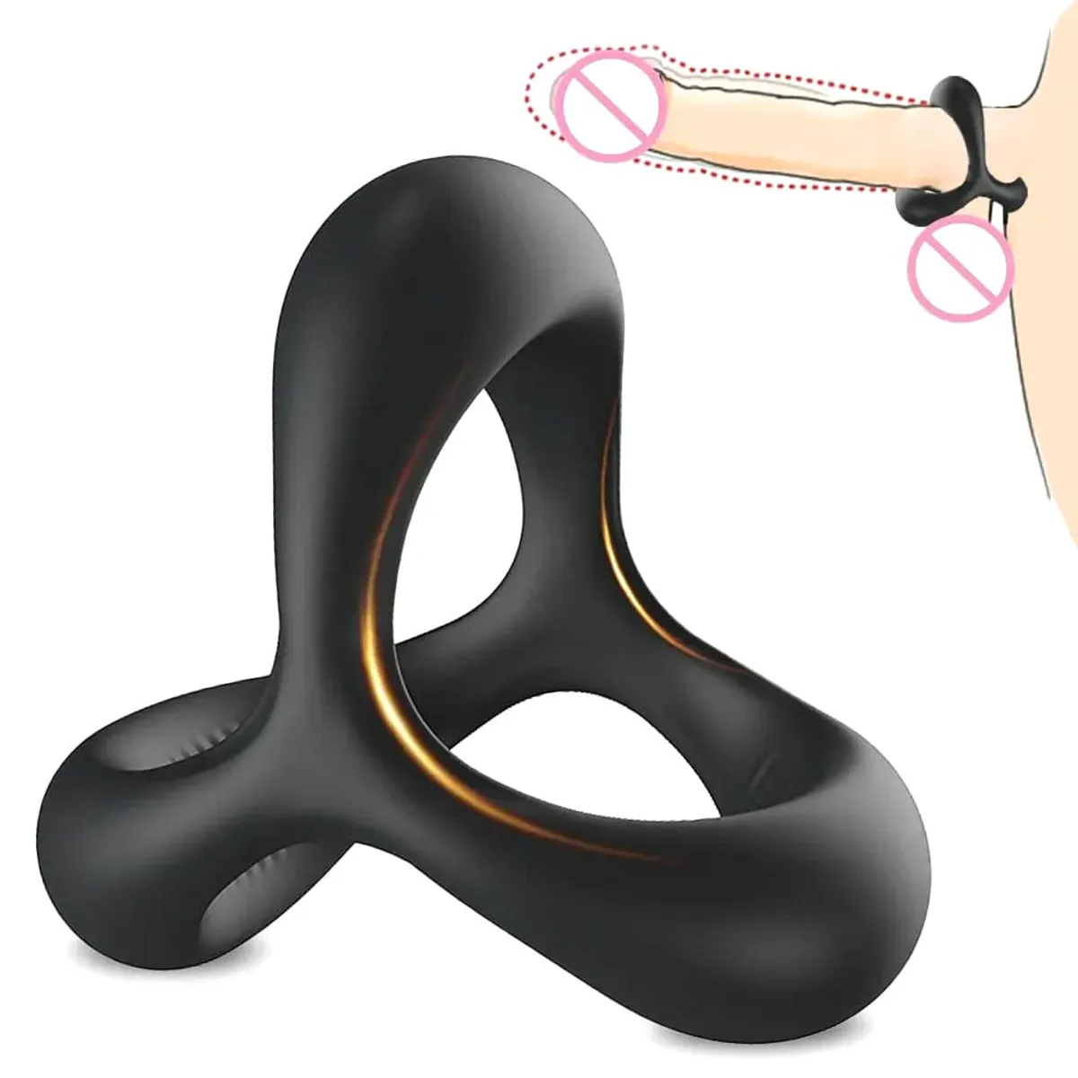 DR PINKY - Anillo Sexual Para Pene y Escroto Retardante Sexual CockRing Silicona