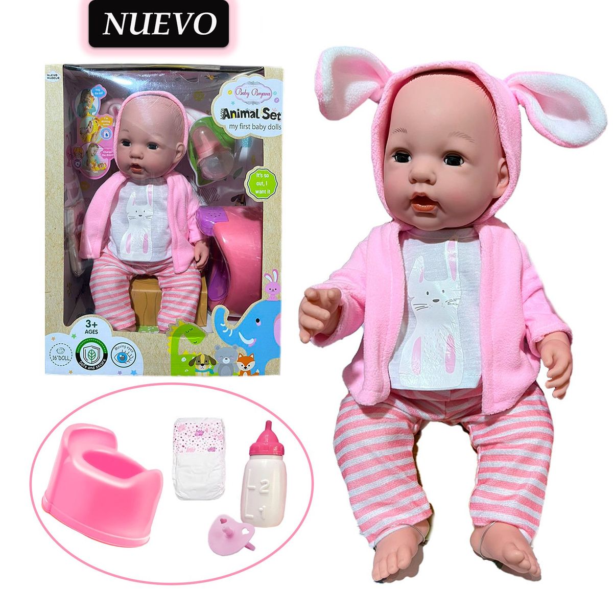 GENERICO - Juguete Muñeca Bebé Real Unicornio más Accesorios