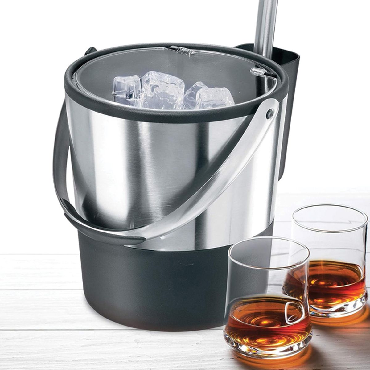 GENERICO - Hielera de doble pared con pala de metal con capacidad de 3.8 litros