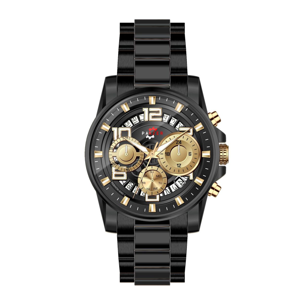 GENERICO - RELOJ PANZER ORIGINAL - ELEGANTE NEGRO  PAN-1