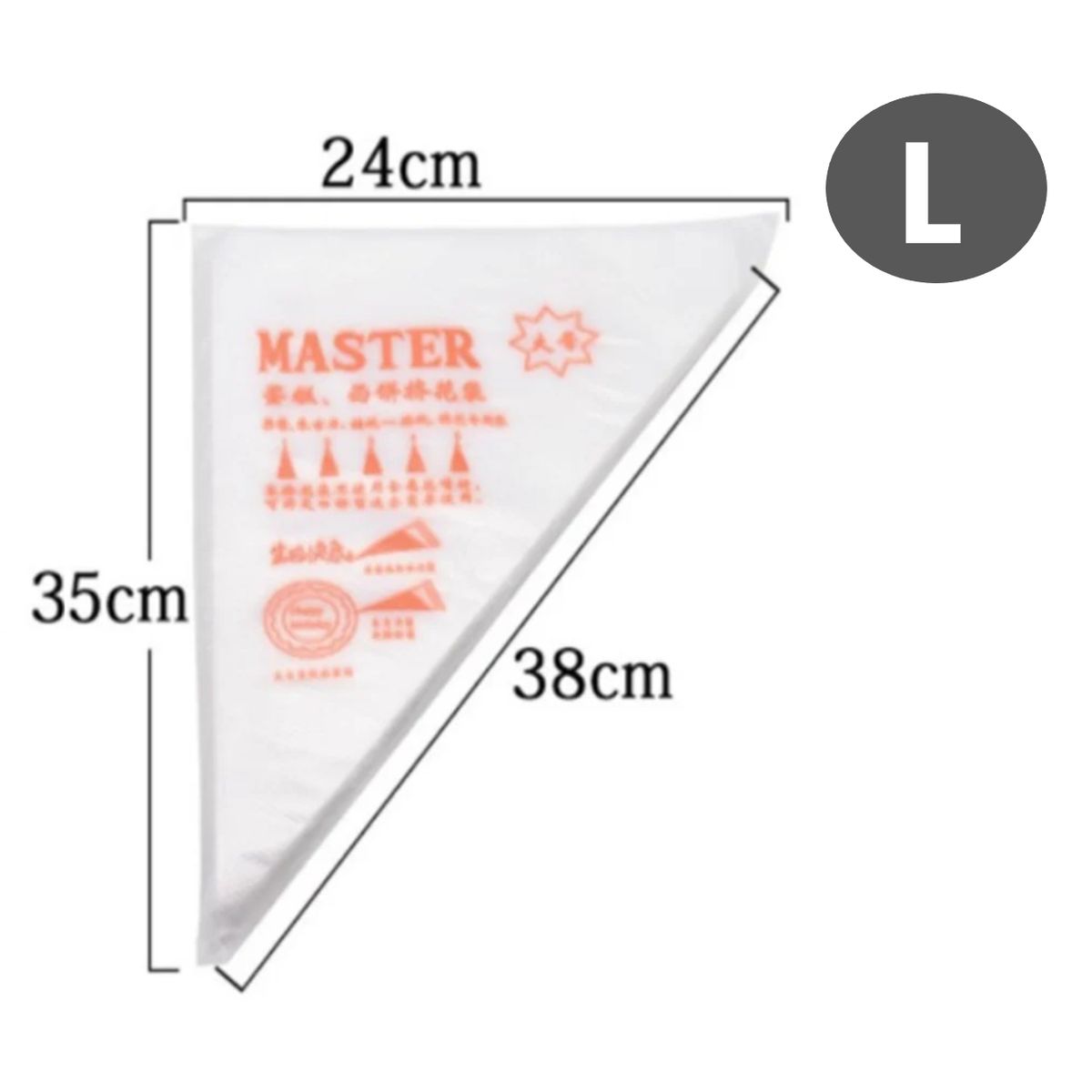 GENERICO - Bolsas de pastelería L desechables de 100 UND