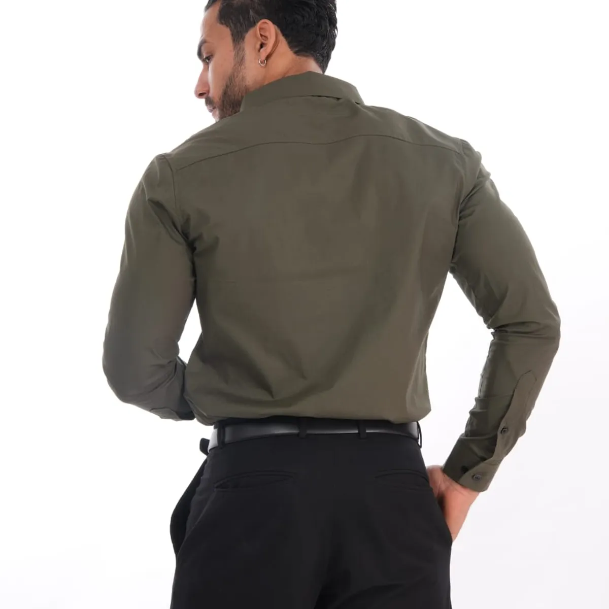 MEHIVIC - CAMISAS CUELLO CAMISERO SLIM FIT COLOR ENTERO