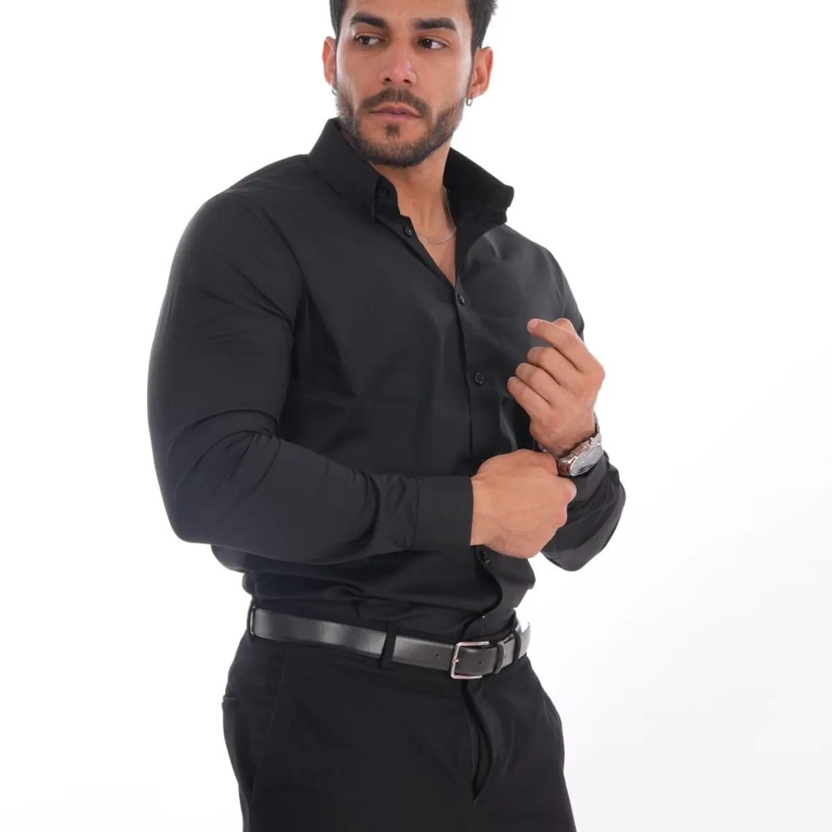 MEHIVIC - CAMISAS CUELLO CAMISERO SLIM FIT COLOR ENTERO