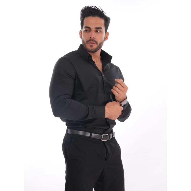 MEHIVIC - CAMISAS CUELLO CAMISERO SLIM FIT COLOR ENTERO