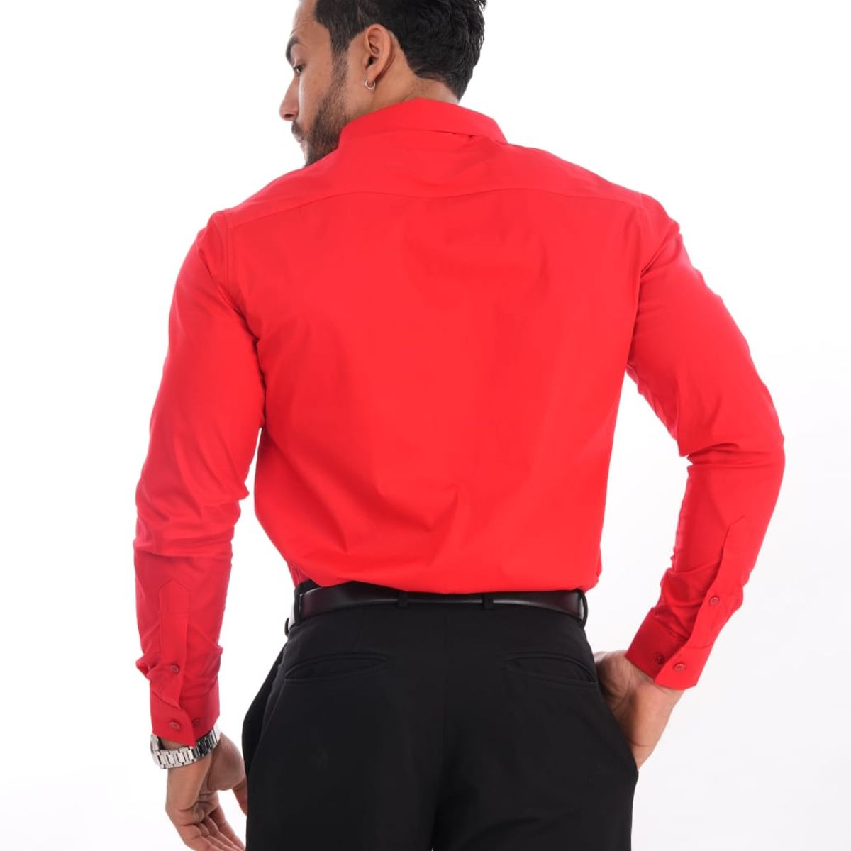 MEHIVIC - CAMISAS CUELLO CAMISERO SLIM FIT COLOR ENTERO