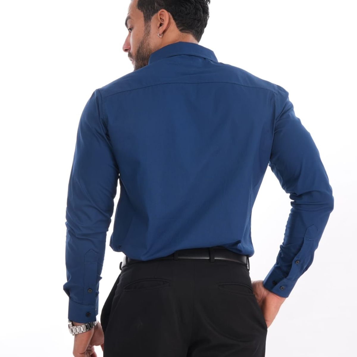 MEHIVIC - CAMISAS CUELLO CAMISERO SLIM FIT COLOR ENTERO