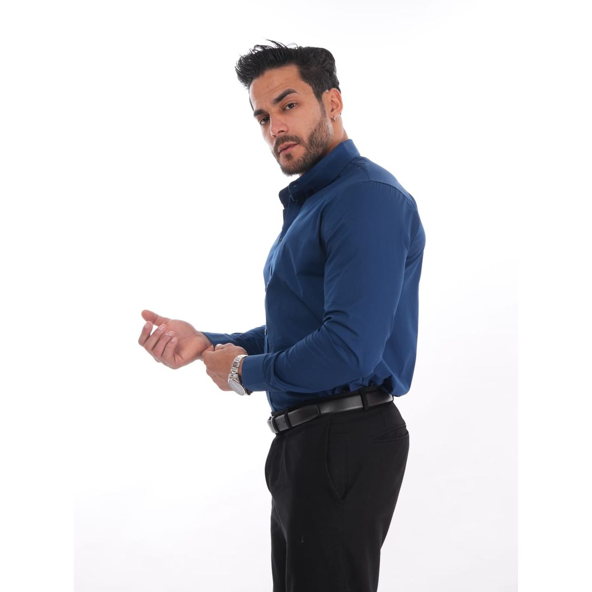 MEHIVIC - CAMISAS CUELLO CAMISERO SLIM FIT COLOR ENTERO