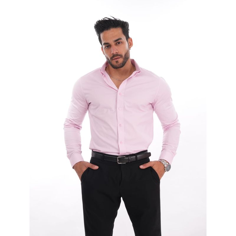 MEHIVIC - CAMISAS CUELLO CAMISERO SLIM FIT COLOR ENTERO