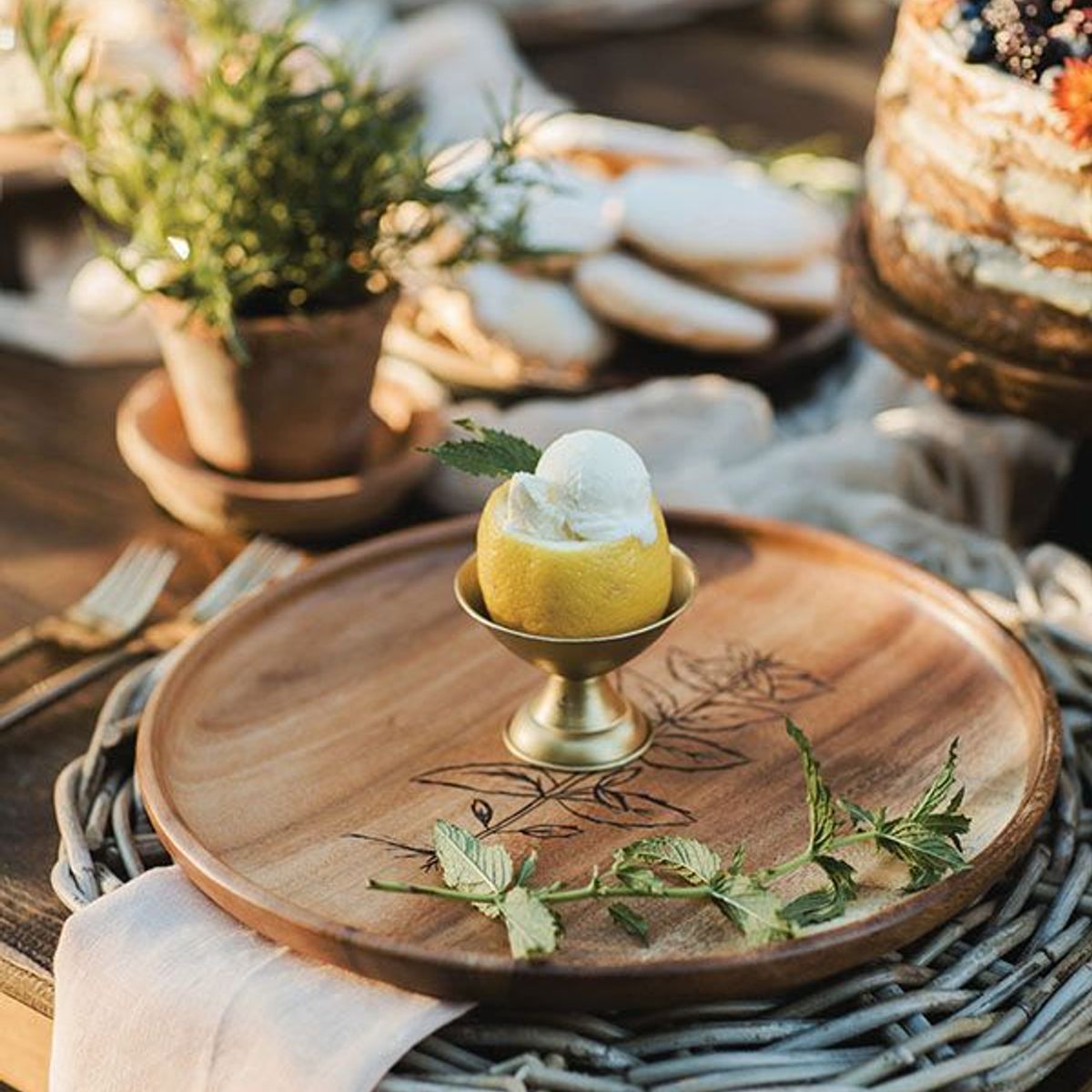 MAP DESIGN HOME - Plato de Sitio Madera Acacia