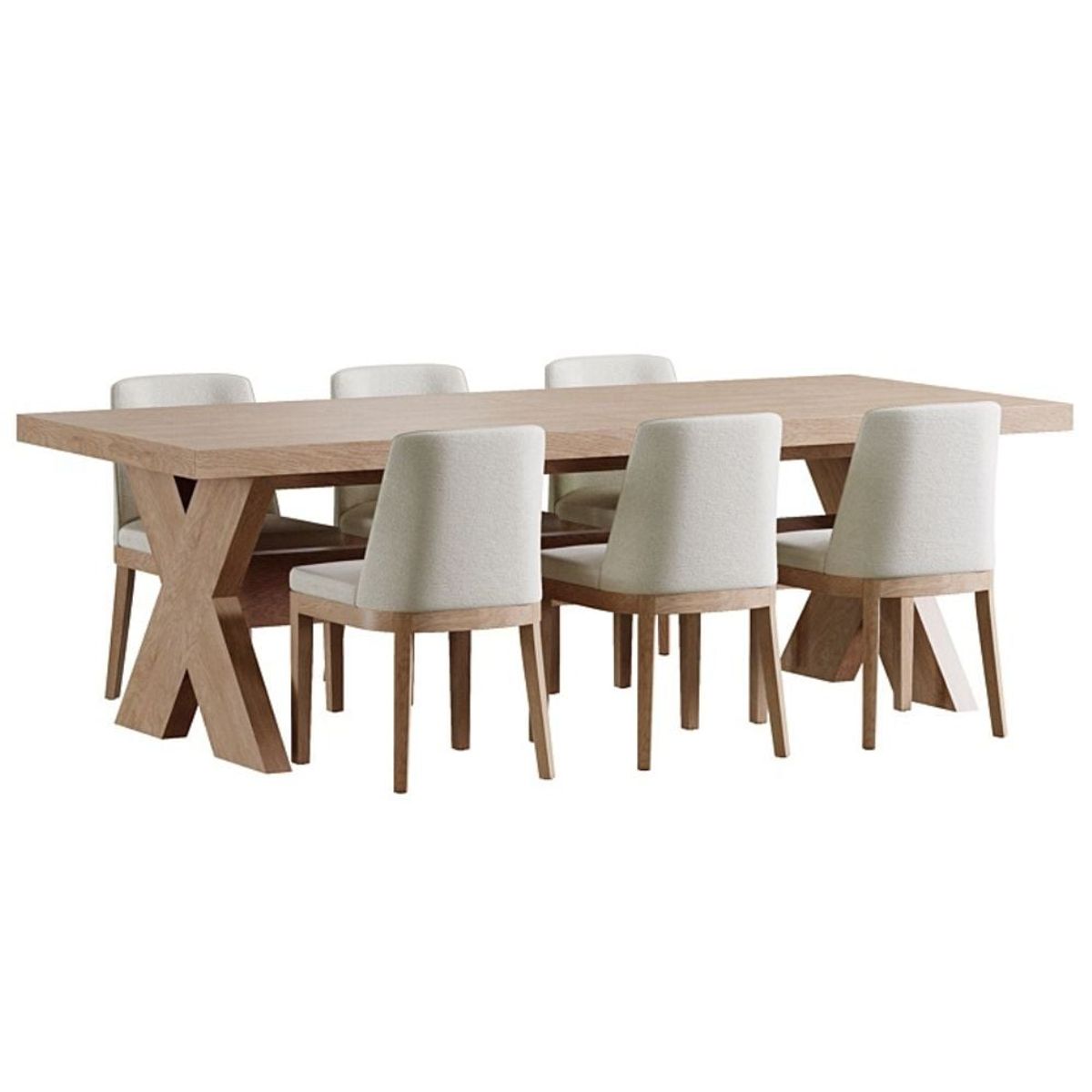 GENERICO - JUEGO DE COMEDOR LAYTON 6 SILLAS - RUSTICO