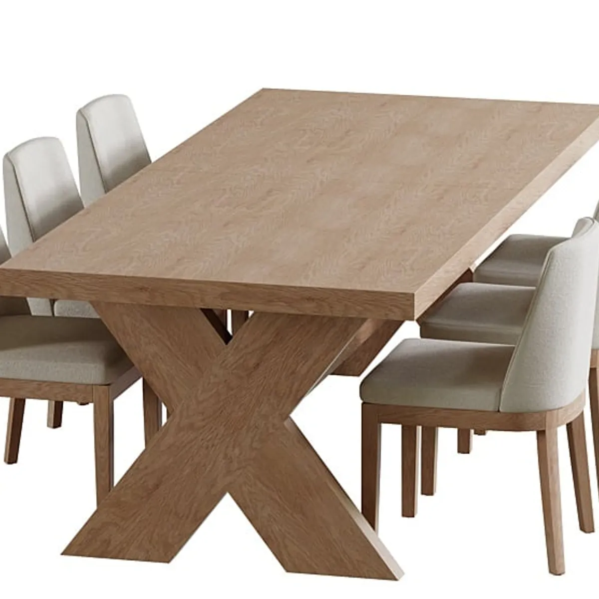 GENERICO - JUEGO DE COMEDOR LAYTON 6 SILLAS - RUSTICO