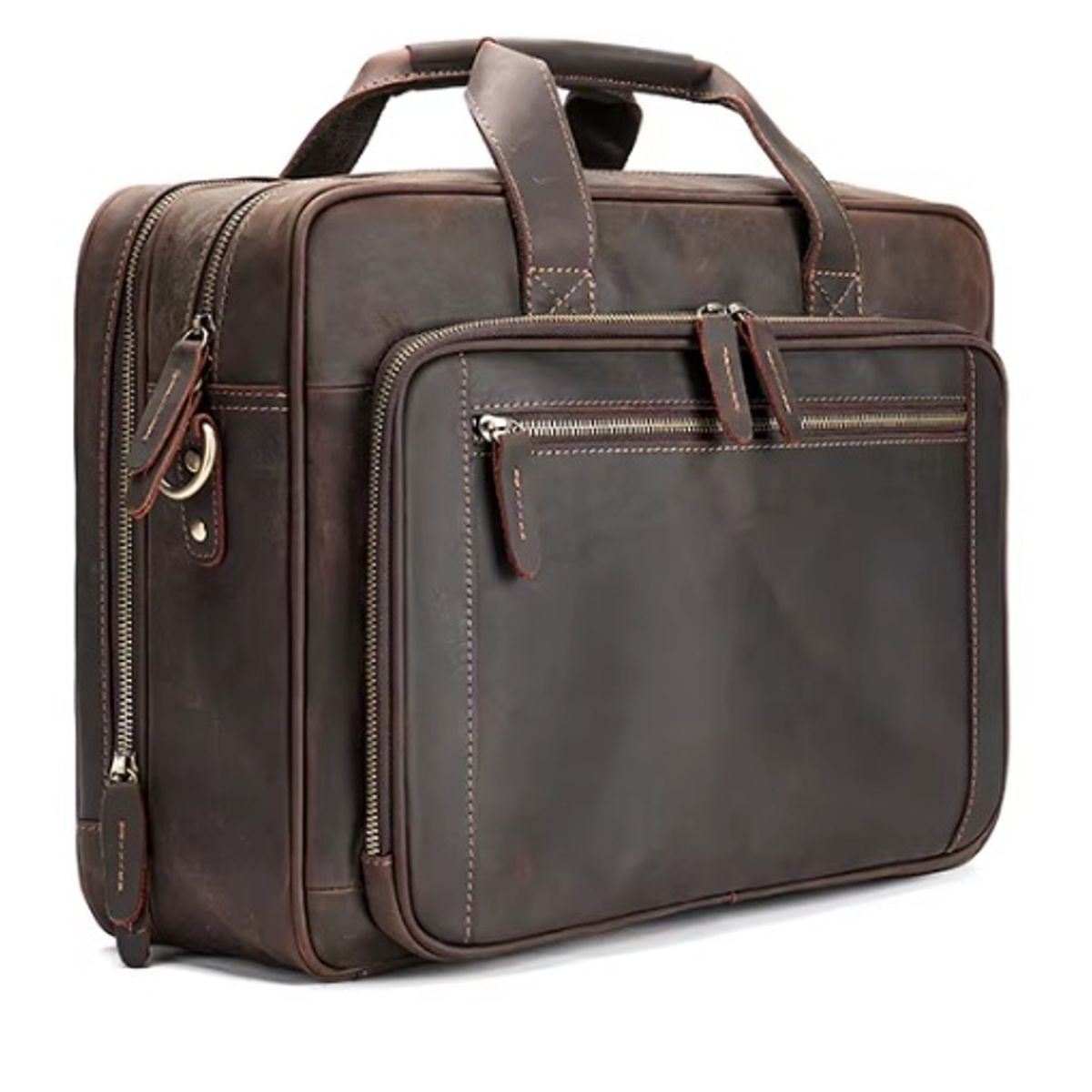 GENERICO - Maletín Maleta de Cuero Genuino Patmos 7320