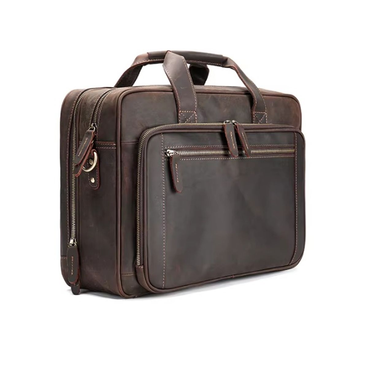 GENERICO - Maletín Maleta de Cuero Genuino Patmos 7320