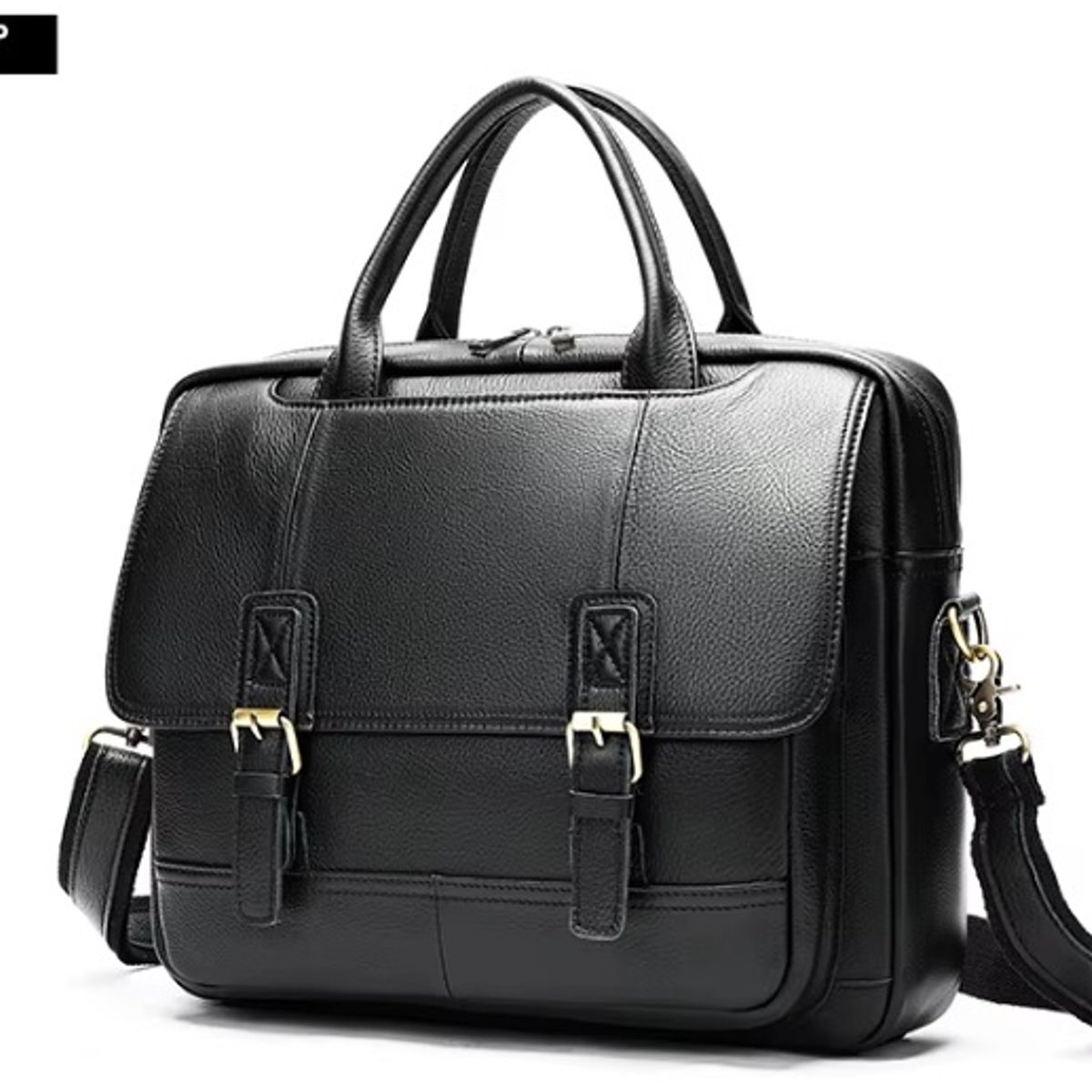 GENERICO - Maletín de Cuero Genuino Patmos 7406