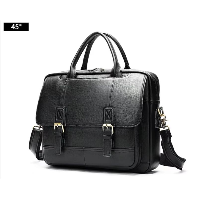 GENERICO - Maletín de Cuero Genuino Patmos 7406