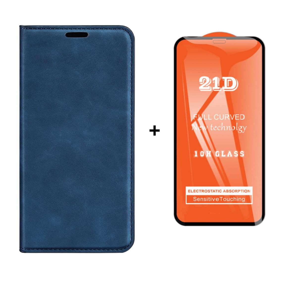 SPACE - CASE LIBRO FLIP COVER AZUL SAMSUNG A25 + MICA VIDRIO