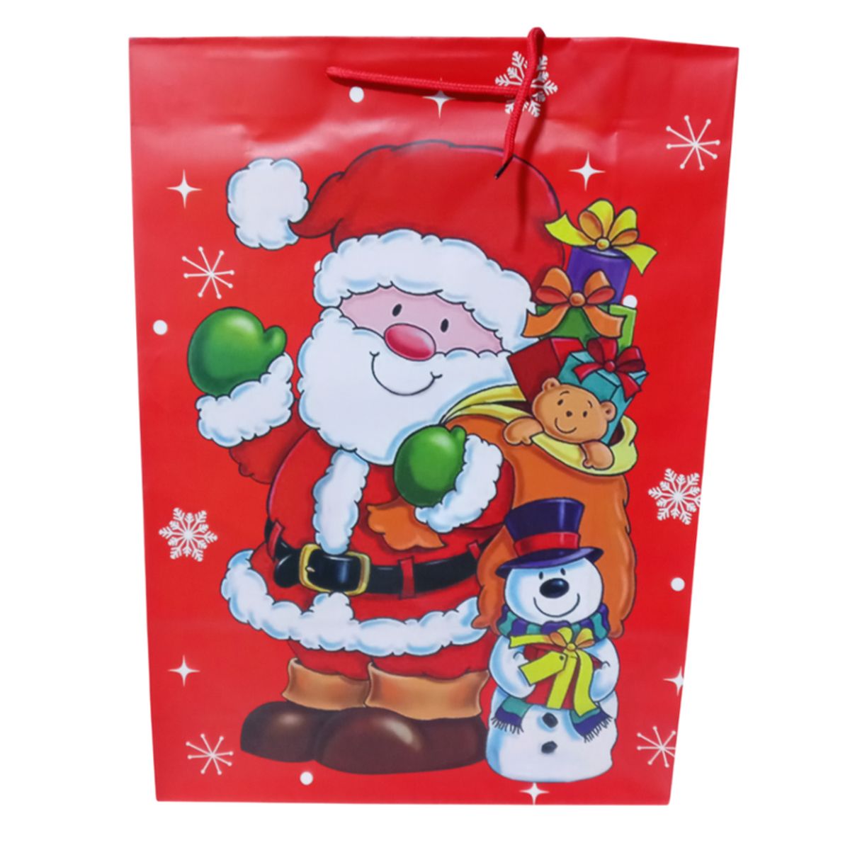 GENERICO - Bolsa De Regalo Navidad Papanoel Nieve 44x32cm 1u