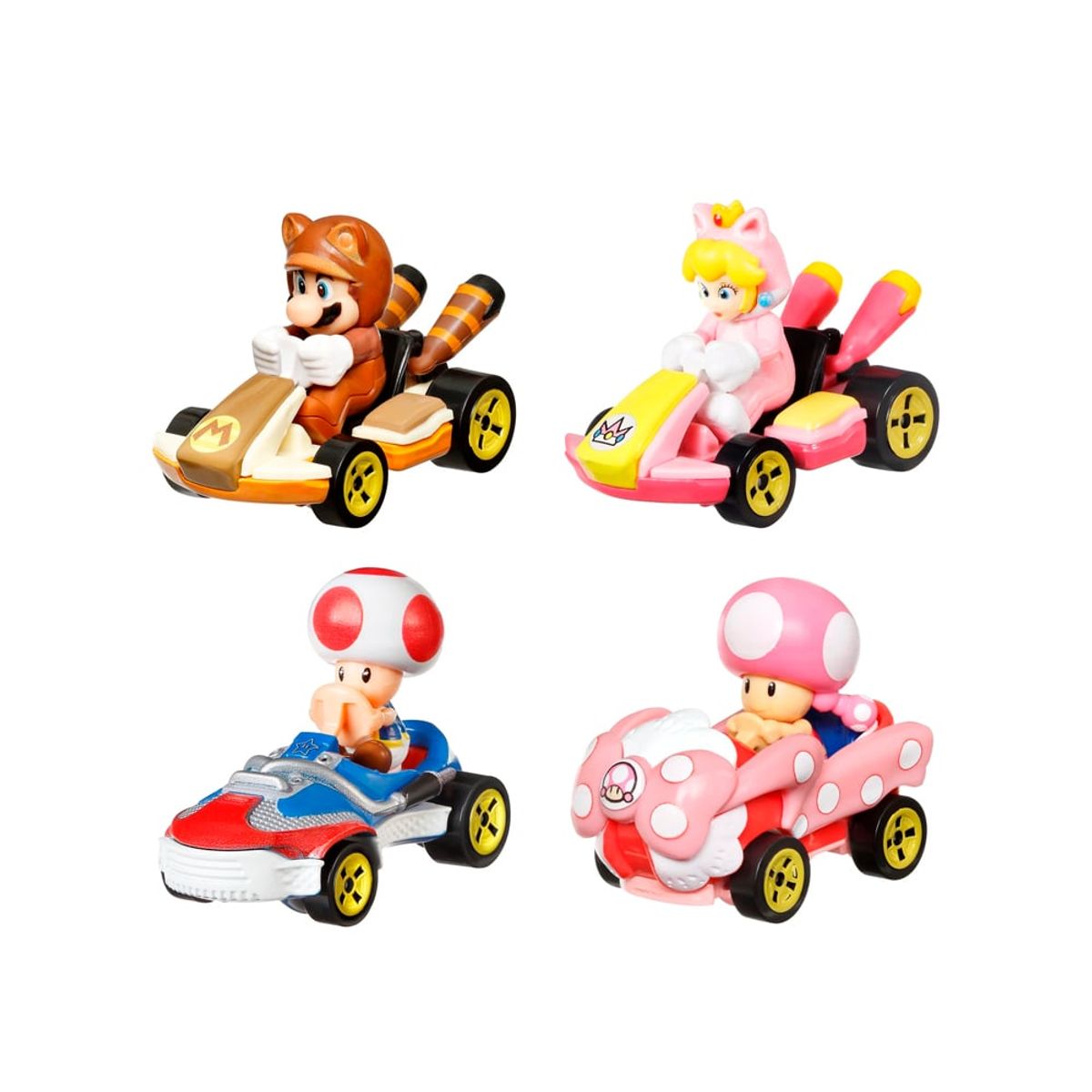 HOT WHEELS - Hot Wheels Mario Kart Pack 4 Vehiculos Modelo H