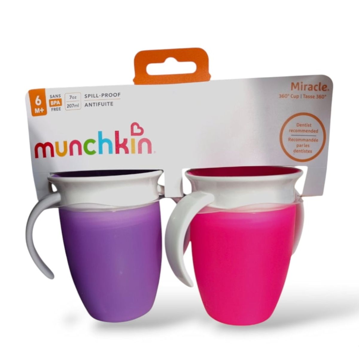 MUNCHKIN - Vaso entrenador antiderrame Miracle 360º - Pack x 2 uds.