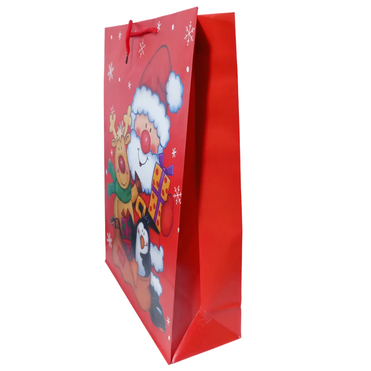 GENERICO - Bolsa De Regalo Navidad Reno Pinguino 44x32cm 1u