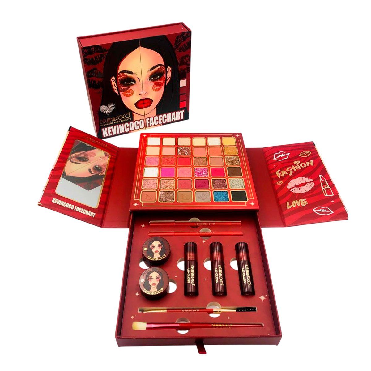 GENERICO - Set de Maquillaje Glamour Start Completo K&C