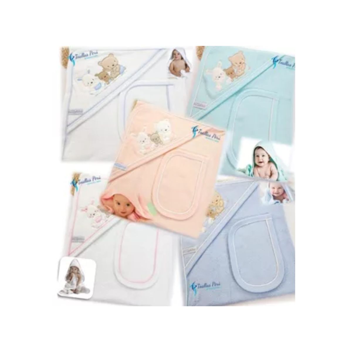 GENERICO - Toalla Con Capucha Para Bebe color Azul