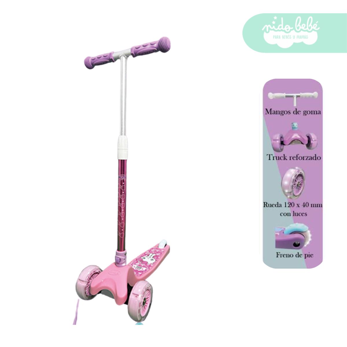 GENERICO - Scooter Lineal para niños Dax Pink