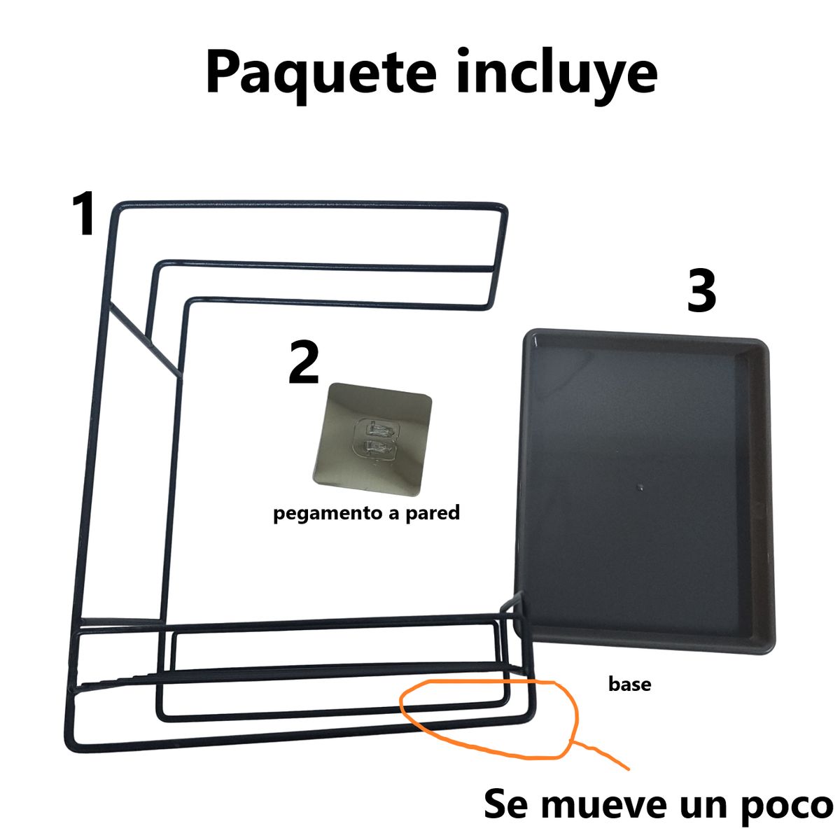 GENERICO - Estante escurridor multiples usos sujeto a pared - Negro