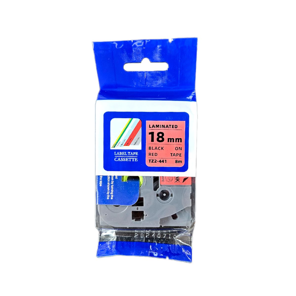 BROTHER - CINTA BROTHER COMPATIBLE TZ2-441 NEGRO SOBRE ROJO