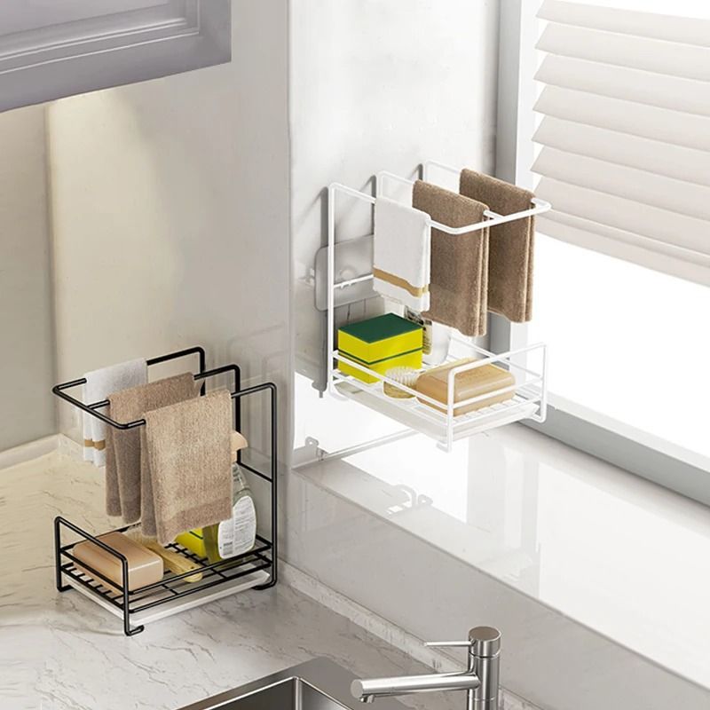 GENERICO - Estante escurridor multiples usos sujeto a pared - Dorado