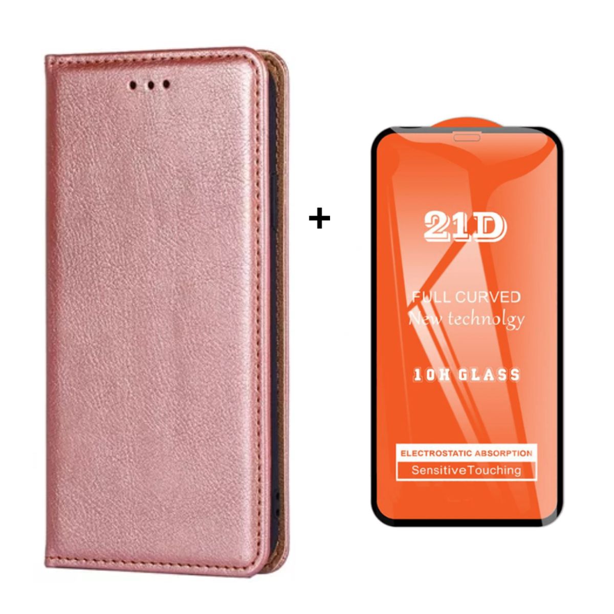 SPACE - CASE LIBRO FLIP COVER ORO ROSA  SAMSUNG S23 ULTRA + HIDROGEL HD