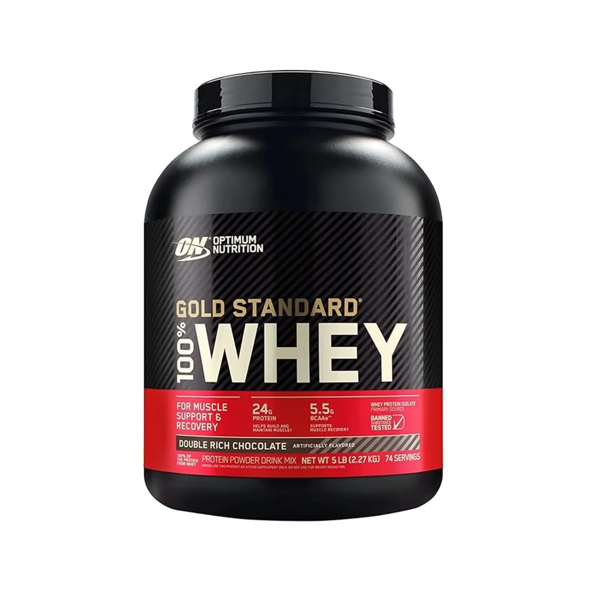 OPTIMUN NUTRITION - Proteína Gold Standard Whey 5 LB CHOCOLATE - Tíenda Física