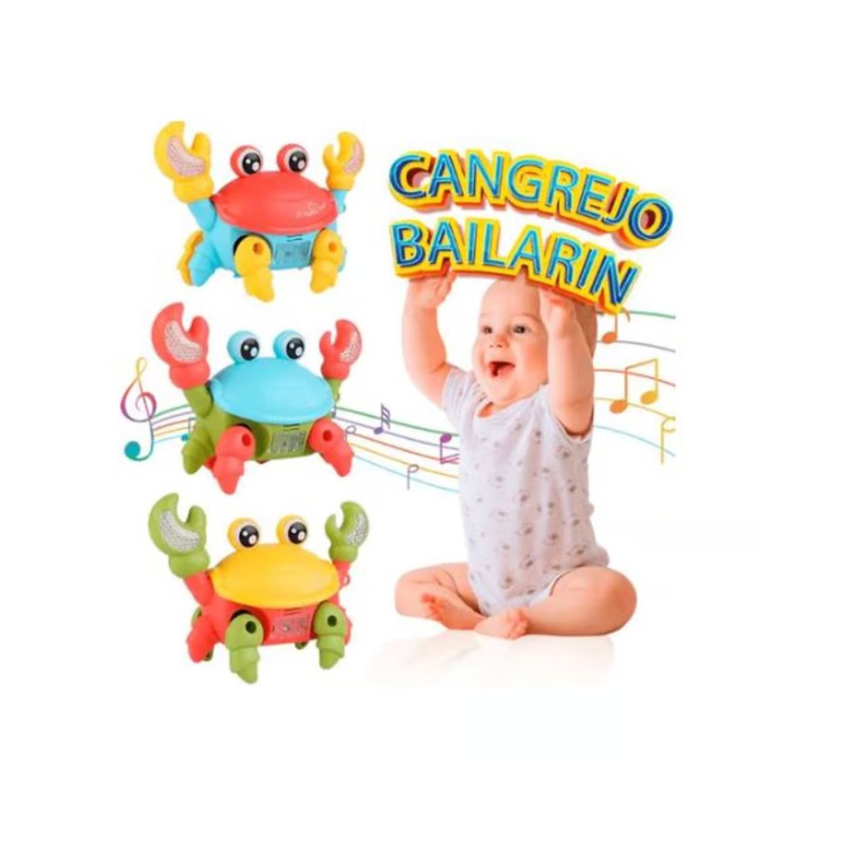 GENERICO - Cangrejo Bailarín Con Luces Y Sonidos Multicolor