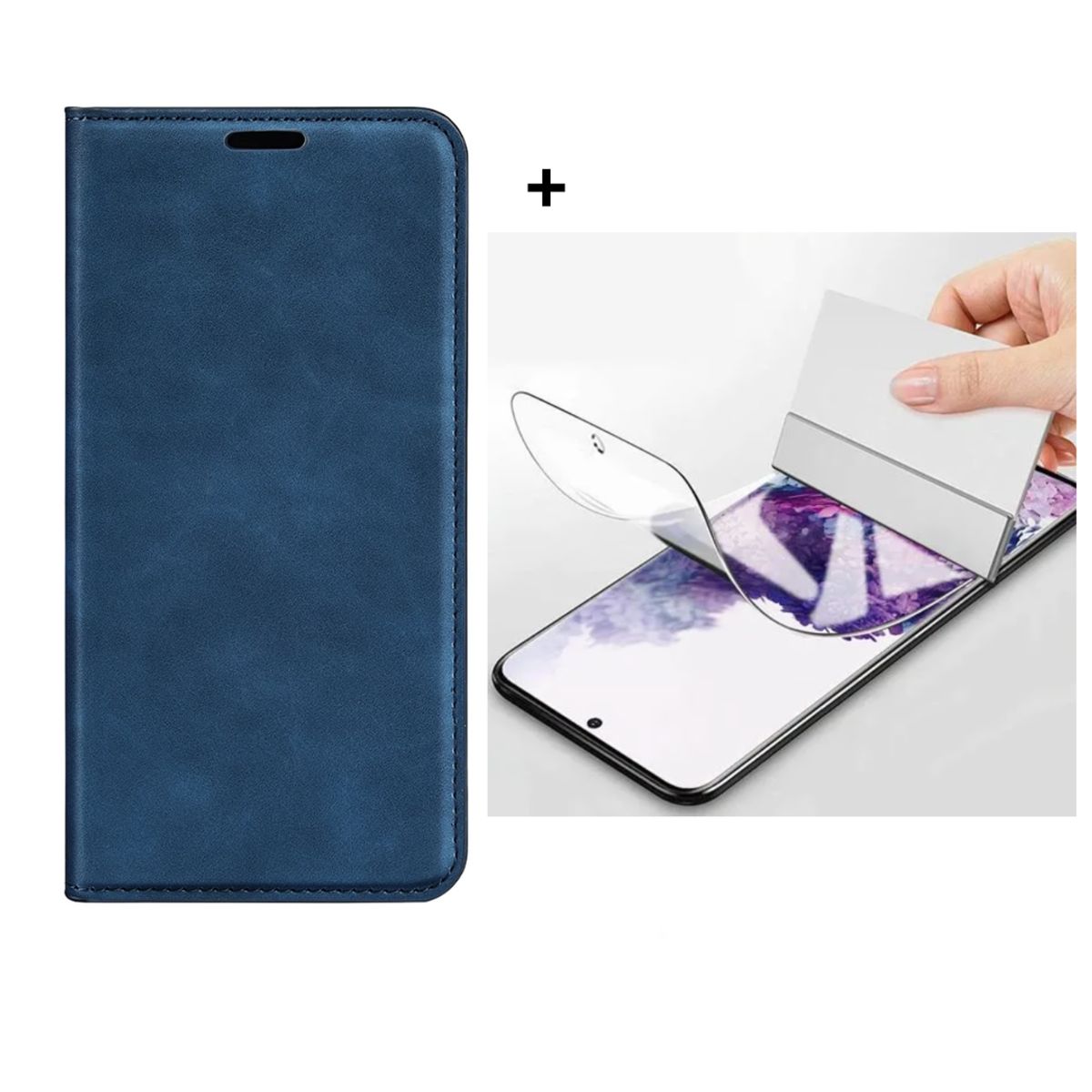 SPACE - CASE LIBRO FLIP COVER  AZUL  SAMSUNG S24 ULTRA + HIDROGEL HD