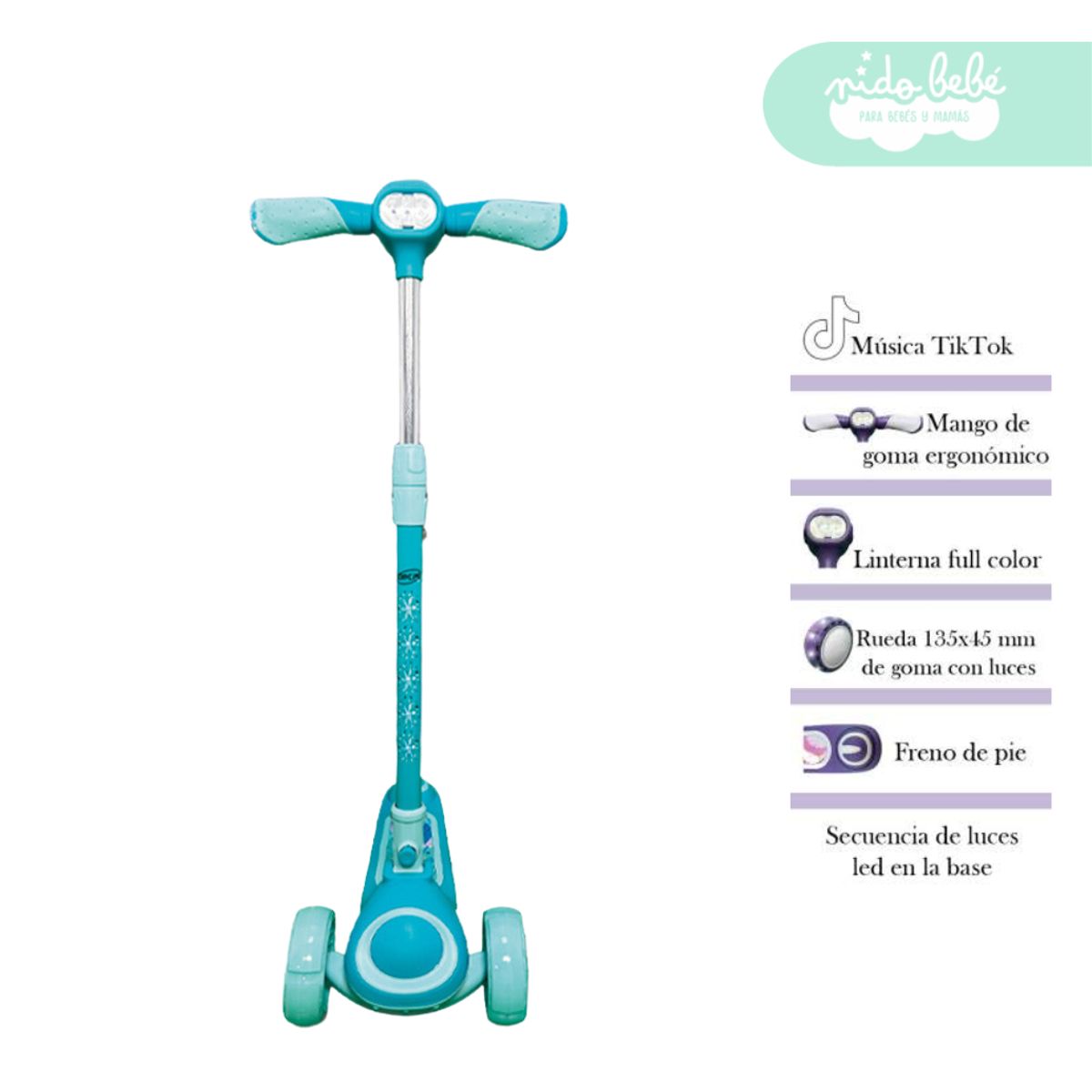 GENERICO - Scooter Lineal para niños Molly Baby Blue