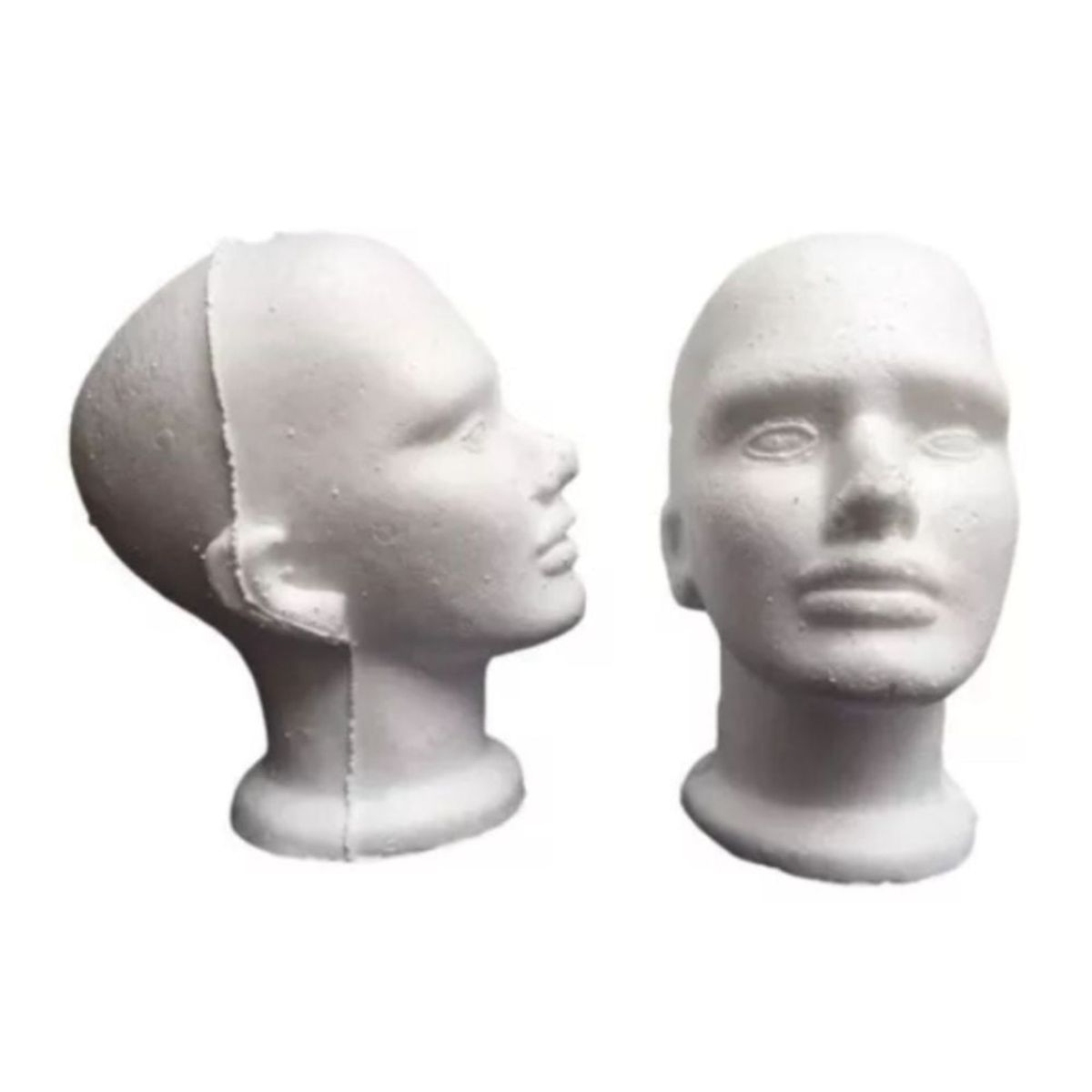 GENERICO - Cabeza maniquí de tecnopor para exhibición Multiuso