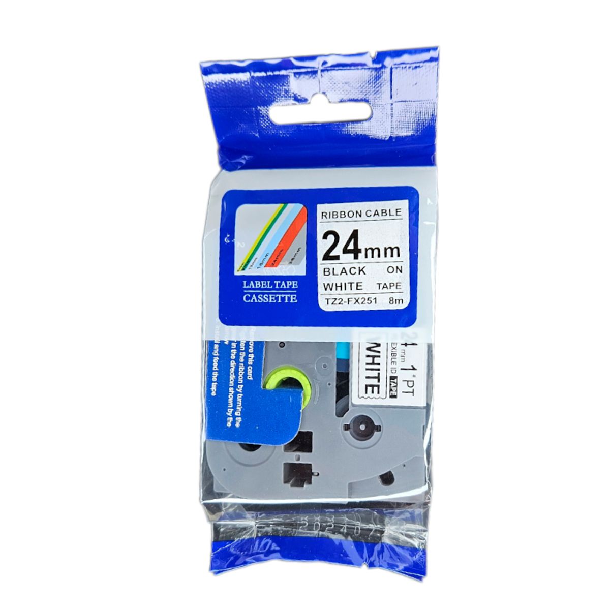 BROTHER - CINTA BROTHER COMPATIBLE TZ2-FX251 LETRA NEGRO SOBRE BLANCO