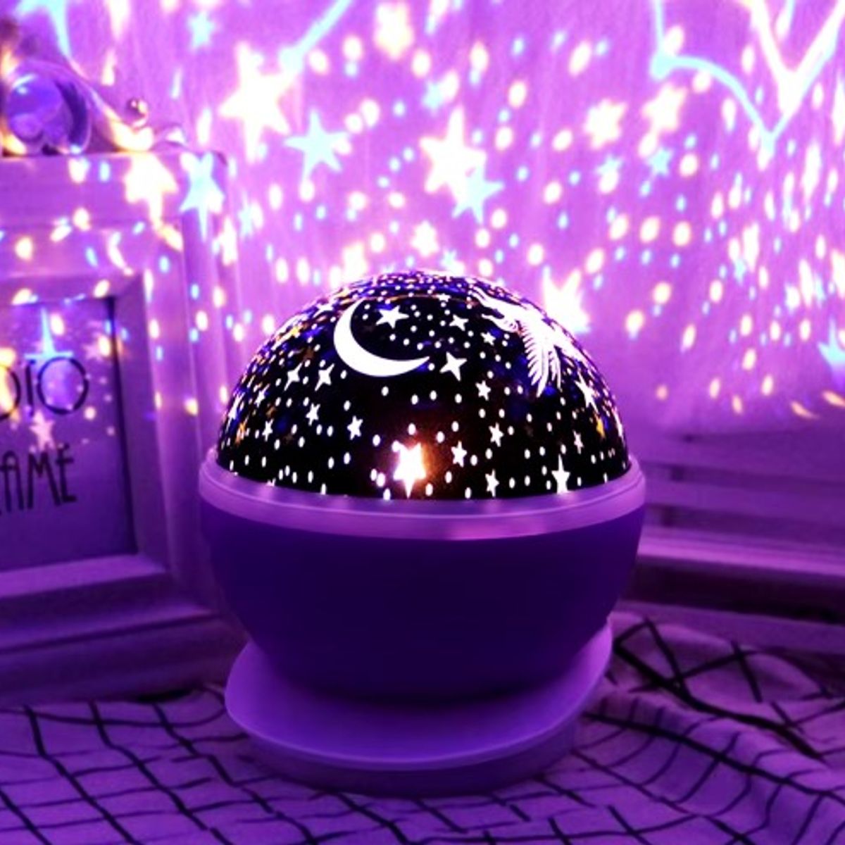 GENERICO - Lampara Proyector de Estrellas Giratorio