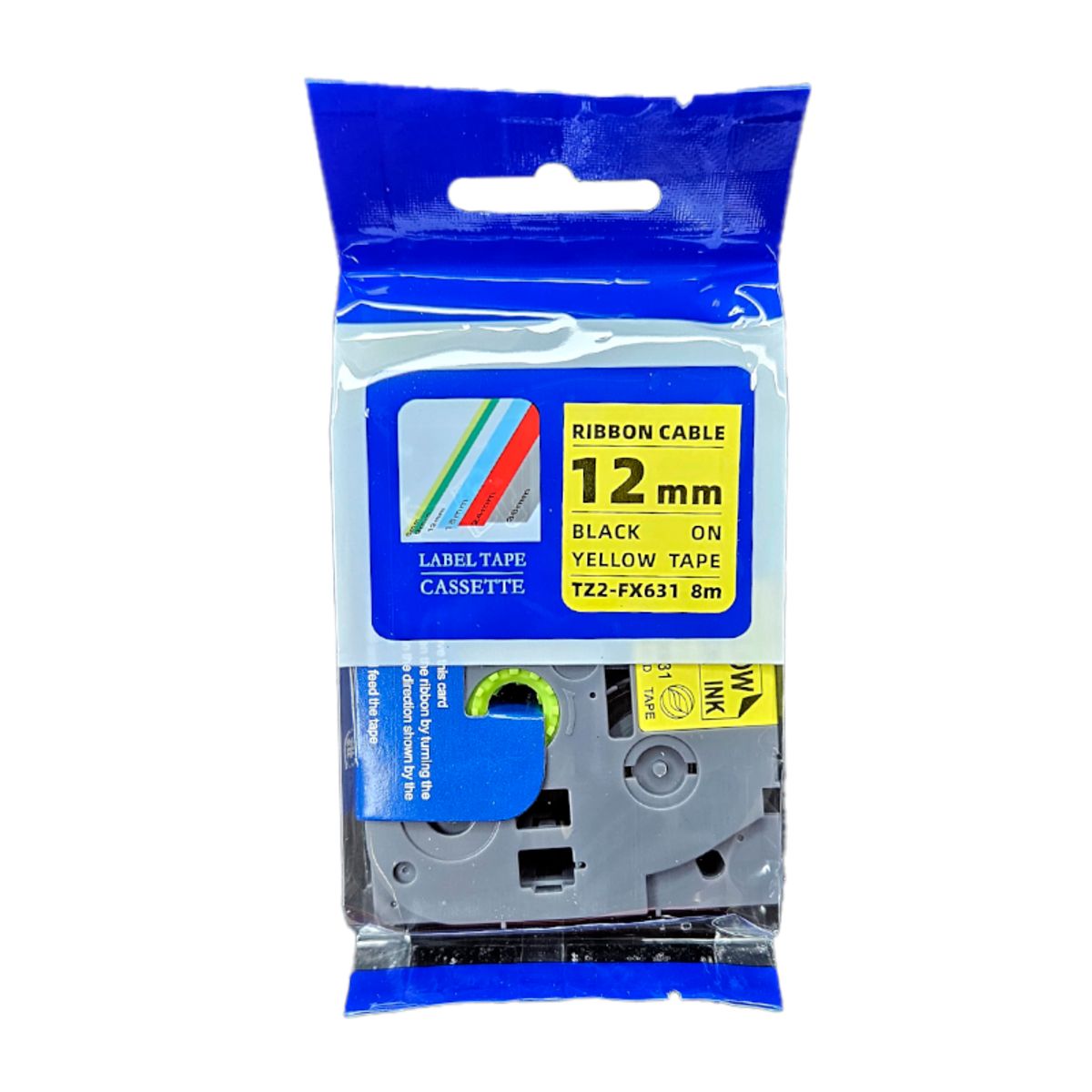 BROTHER - CINTA BROTHER COMPATIBLE TZ2-FX631 NEGRO SOBRE AMARILLO