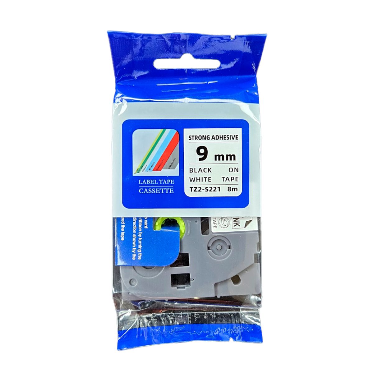 BROTHER - CINTA BROTHER COMPATIBLE TZ2-S221 LETRA NEGRO SOBRE FONDO BLANCO