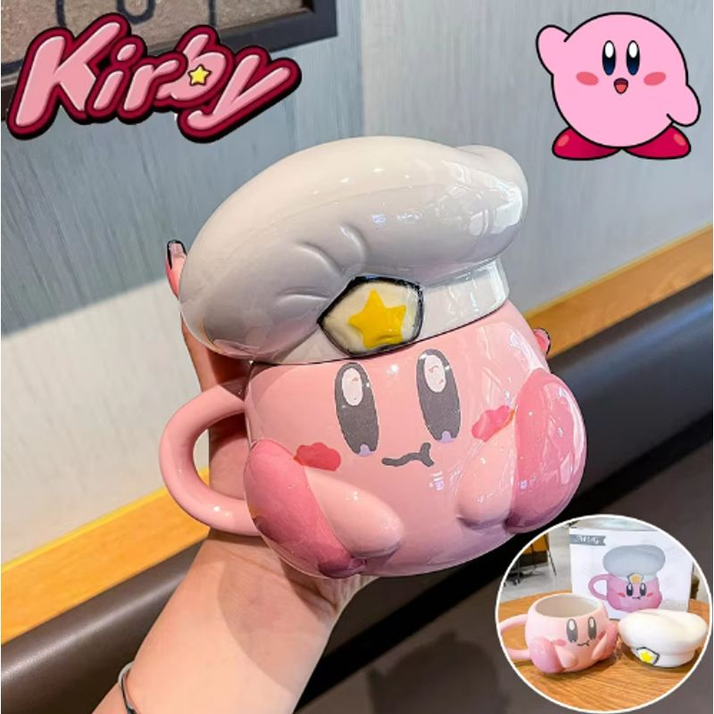 GENERICO - TAZA DE CERAMICA  CON TAPA KIRBY