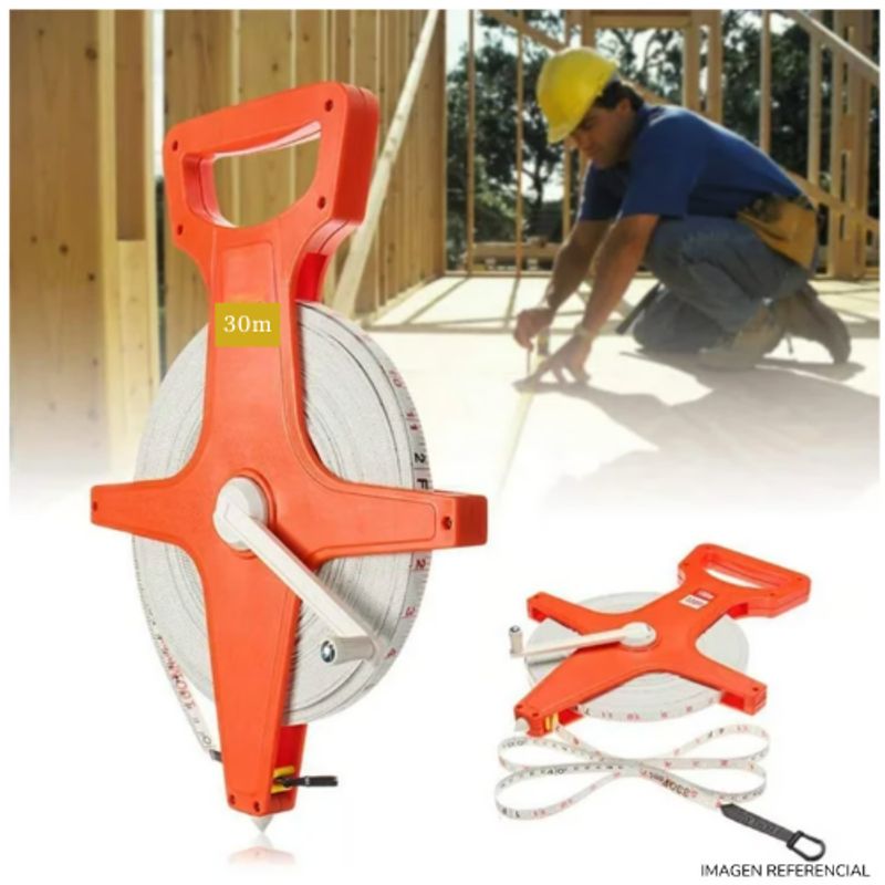 INSPIRA - Cinta Métrica 30M 100FT con Manilla Wincha