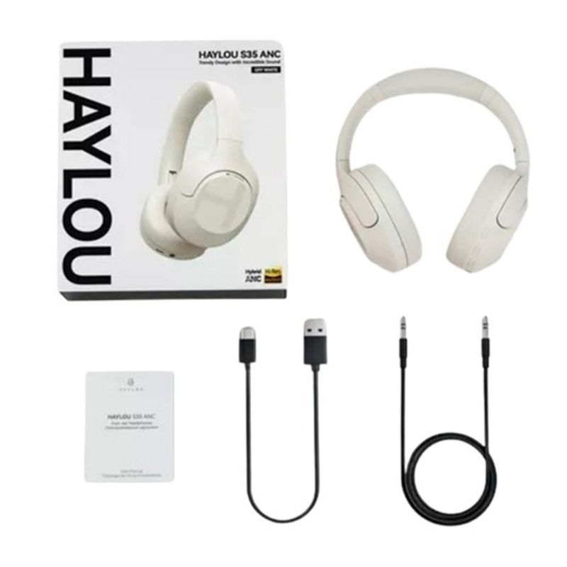 HAYLOU - Haylou S35 ANC Audífonos Bluetooth HI RES 60 horas Nuevo - BLANCO