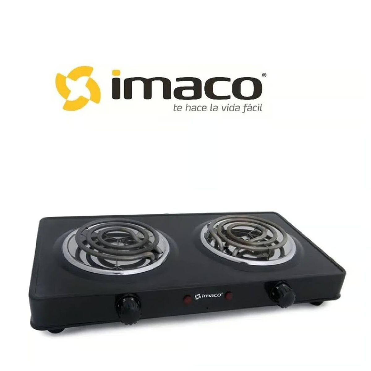 IMACO - Cocina Eléctrica 2 Hornillas Imaco HP-1400 Negro