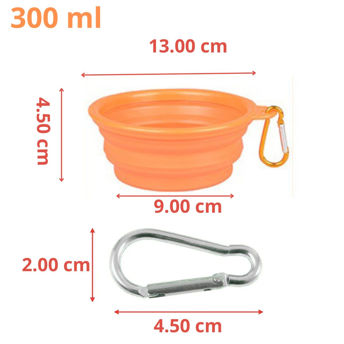 GENERICO - PLATO PORTATIL PLEGABLE PARA MASCOTA - LUCUMA 300 mL