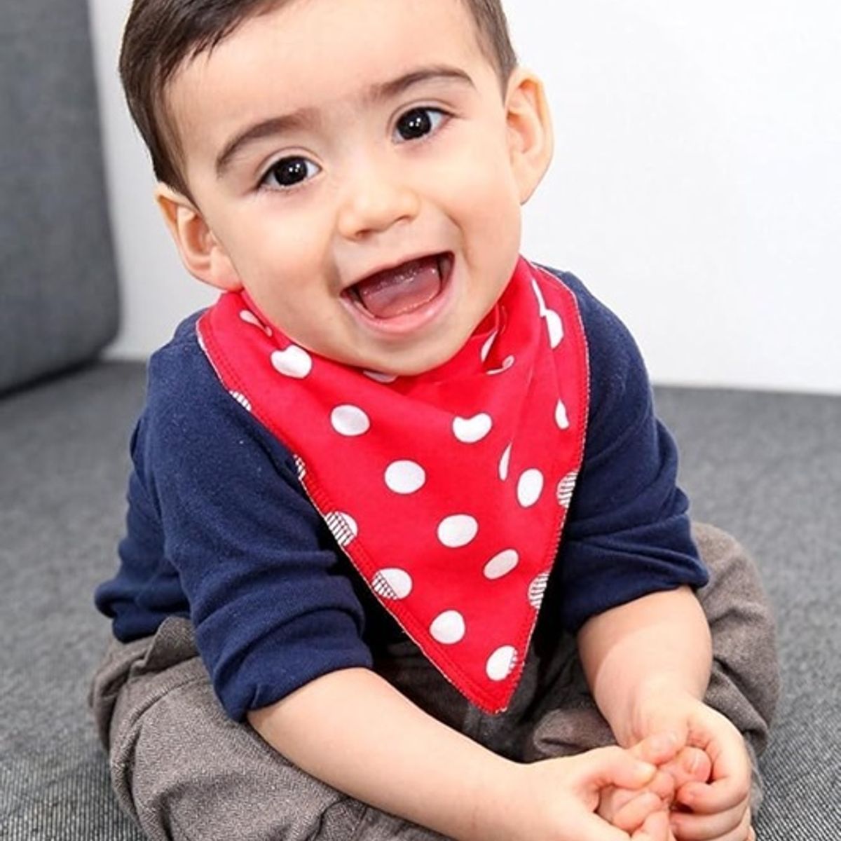 GENERICO - BANDANAS PARA BEBES DE ALGODON - ROJO