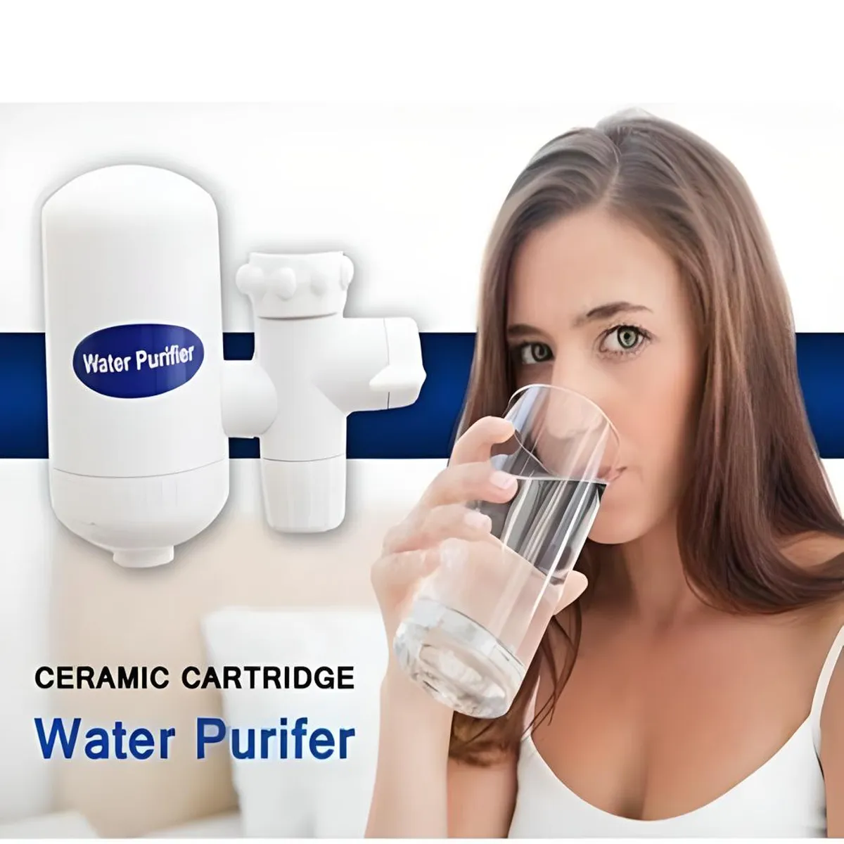 GENERICO - FILTRO PURIFICADOR DE AGUA PARA CAÑO CARTUCHO CERÁMICA